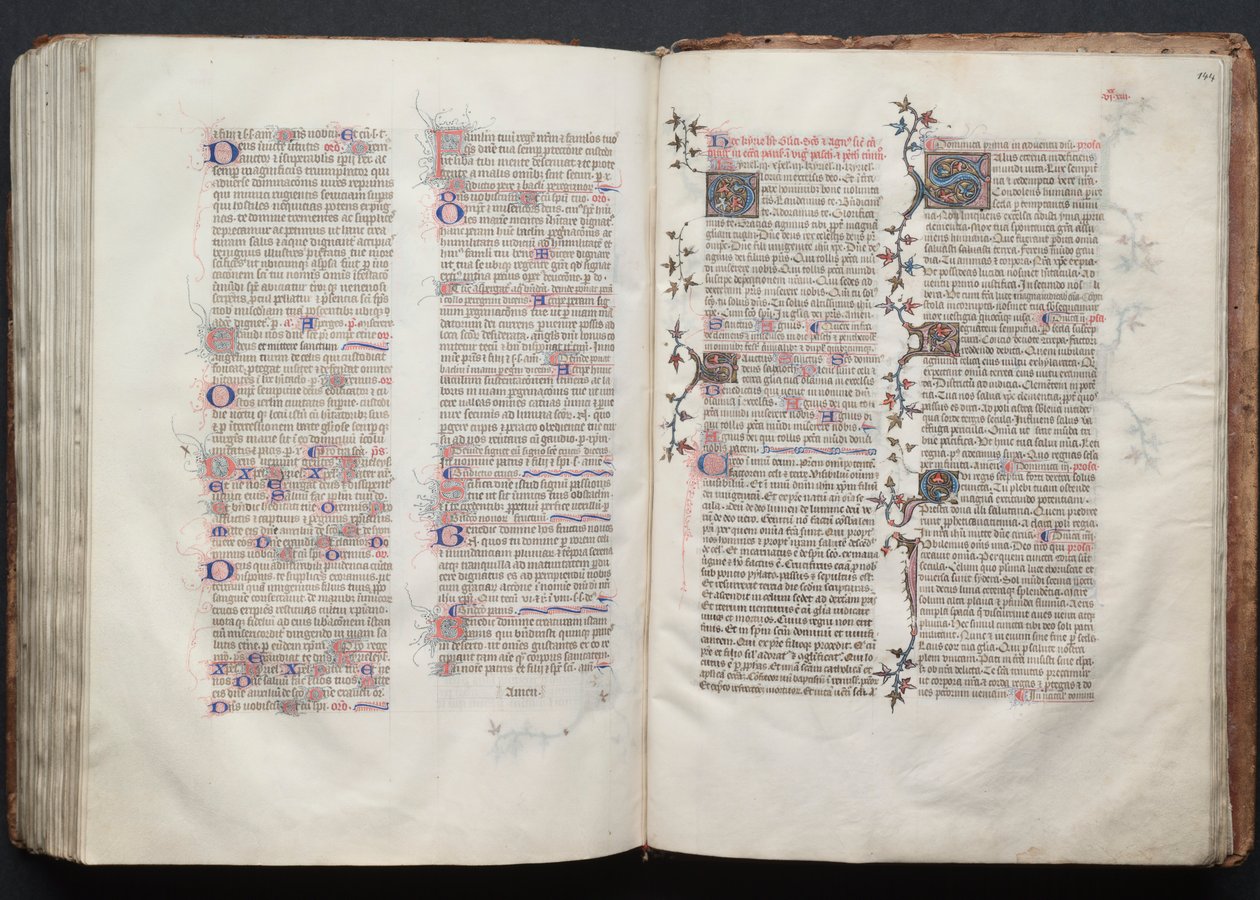 The Gotha Missal: Fol. 144r, Text, ca. 1375. av Master of the Boqueteaux