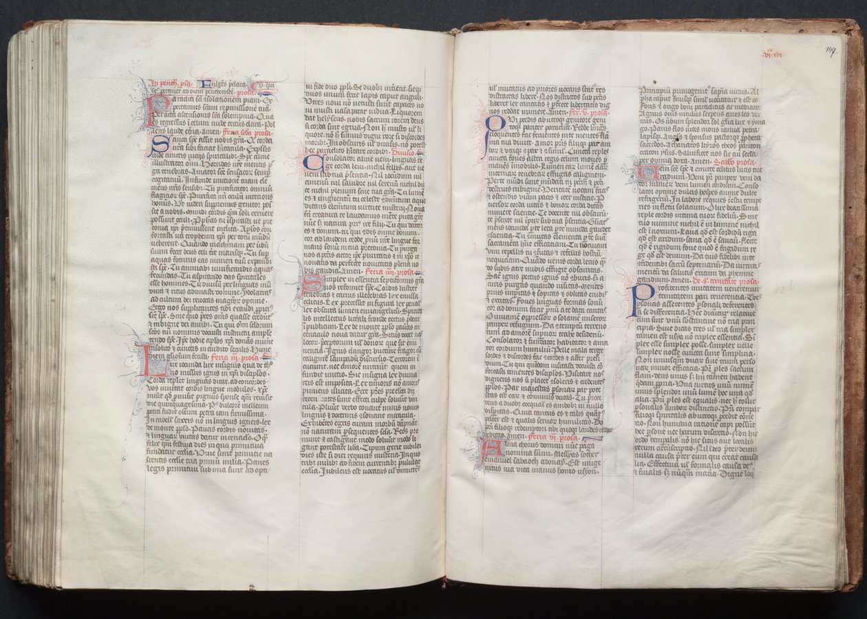 The Gotha Missal: Fol. 146v, text, ca. 1375. av Master of the Boqueteaux