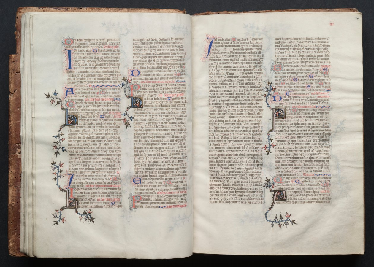 The Gotha Missal: Fol. 14r, Text , c. 1375. av Master of the Boqueteaux