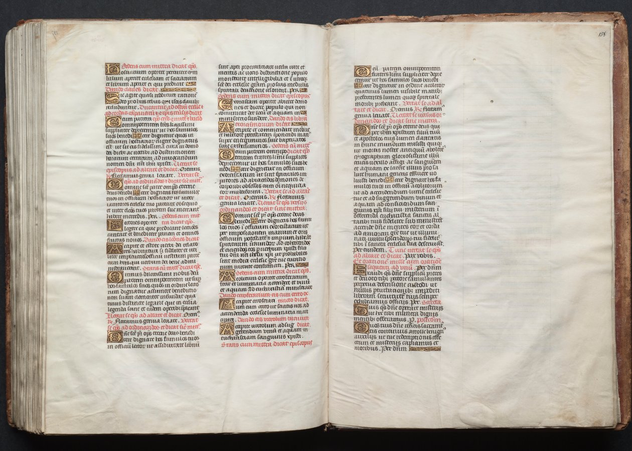 The Gotha Missal: Fol. 158r, Text, ca. 1375. av Master of the Boqueteaux