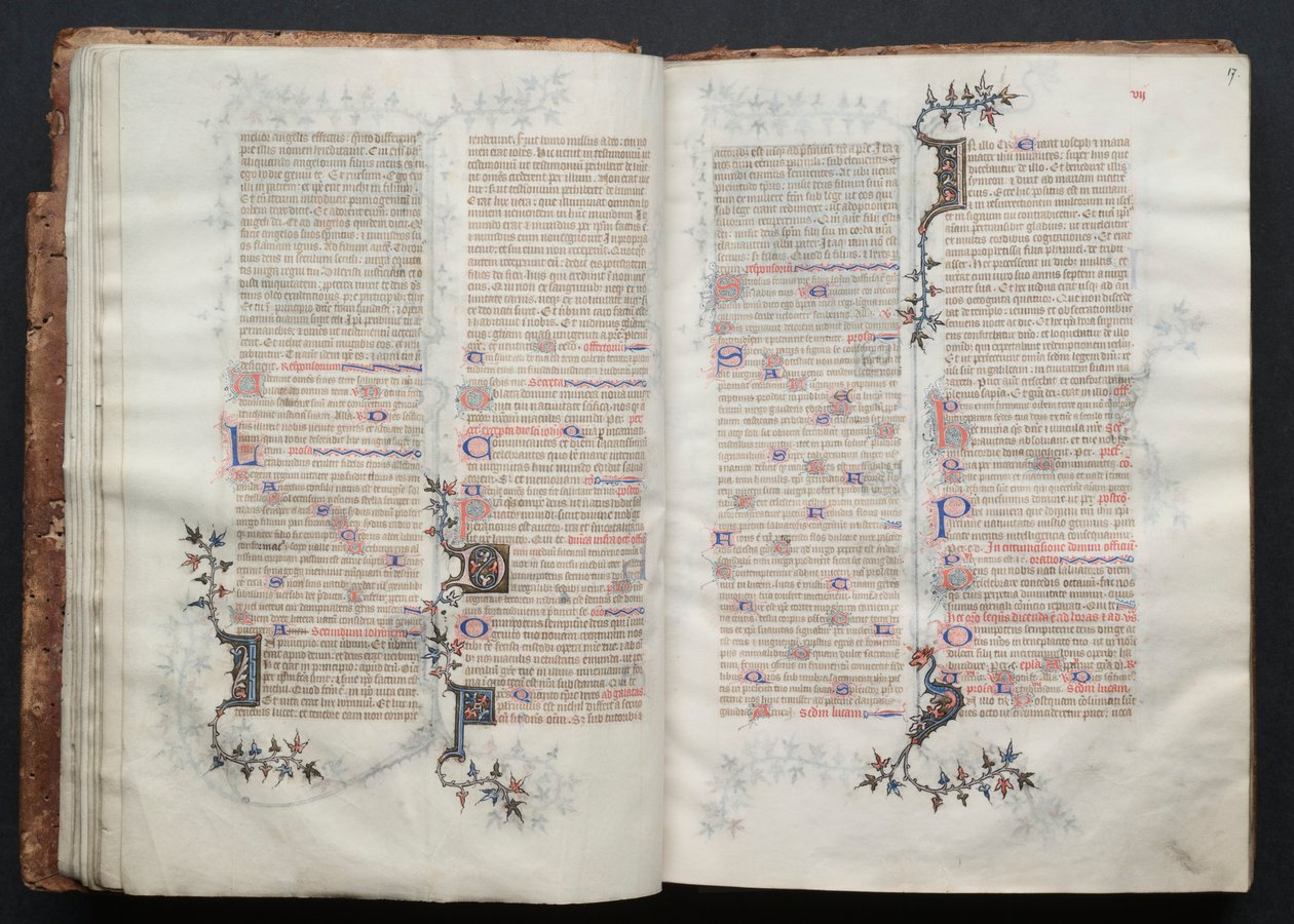The Gotha Missal: Fol. 17r, Text, c. 1375. av Master of the Boqueteaux