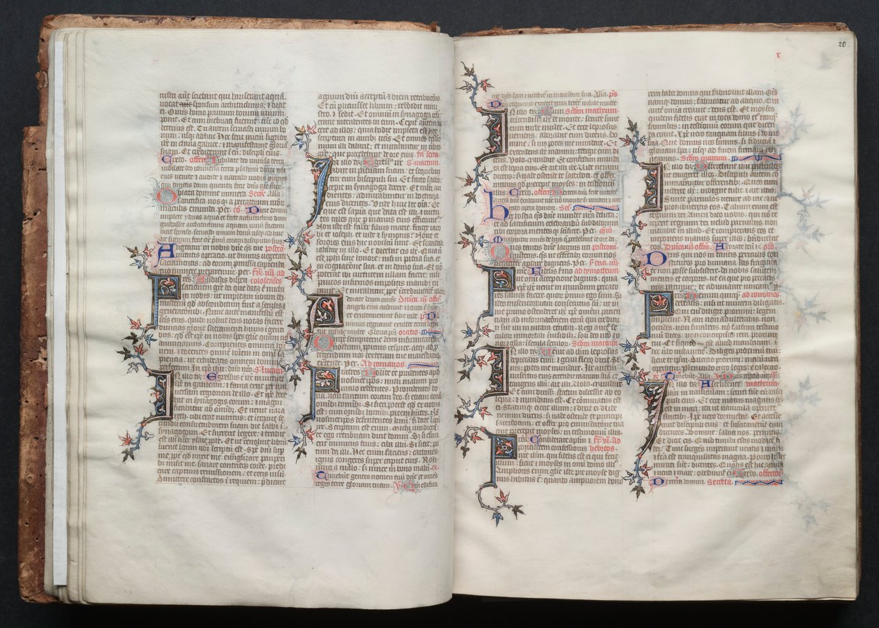 The Gotha Missal: Fol. 20r, Text, c. 1375. av Master of the Boqueteaux