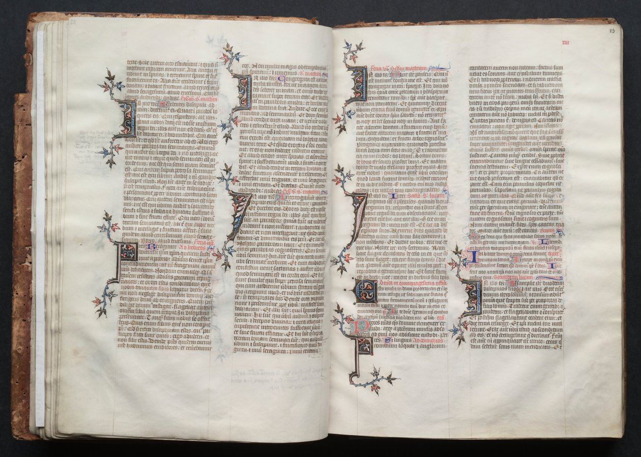 The Gotha Missal: Fol. 23r, Text, c. 1375. av Master of the Boqueteaux
