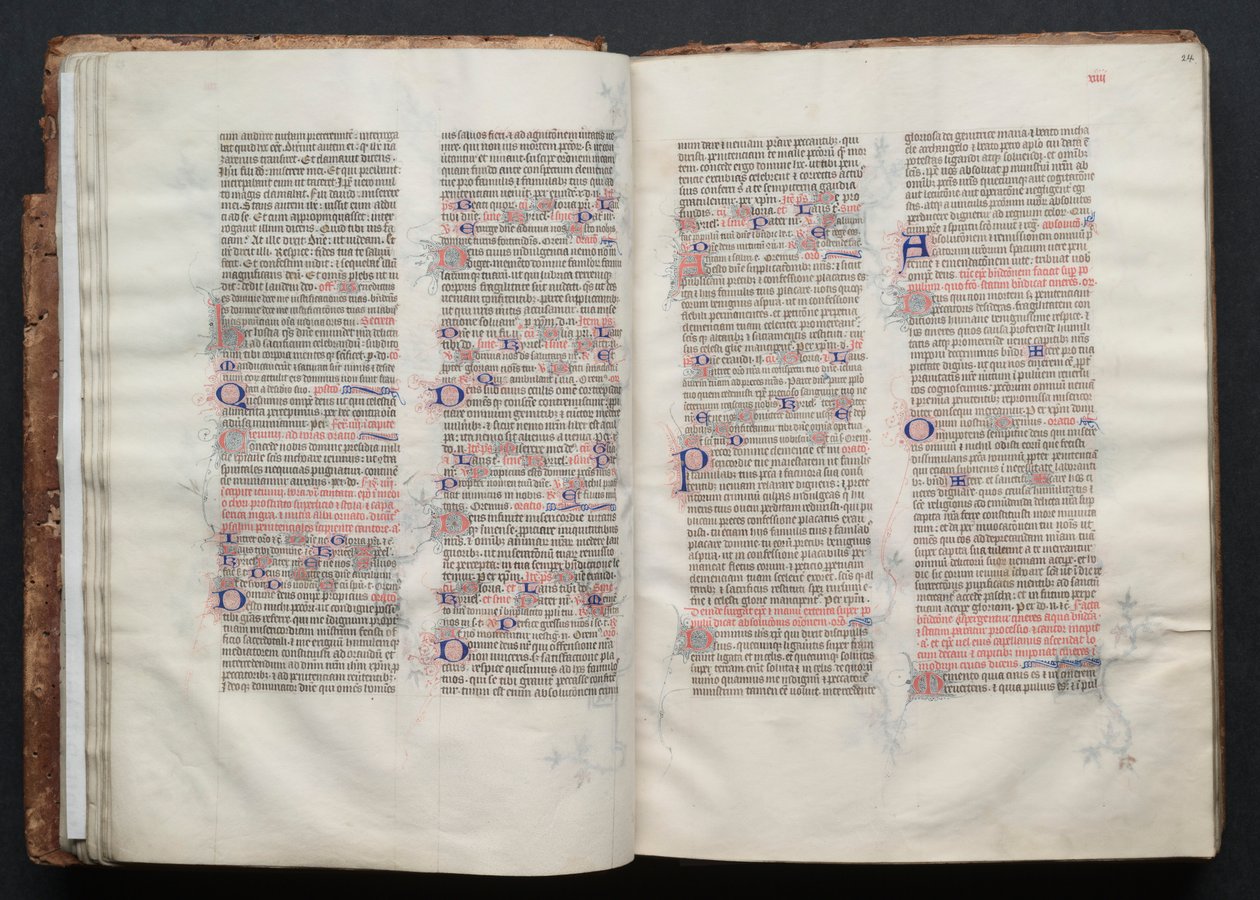 The Gotha Missal: Fol. 24r, Text, c. 1375. av Master of the Boqueteaux
