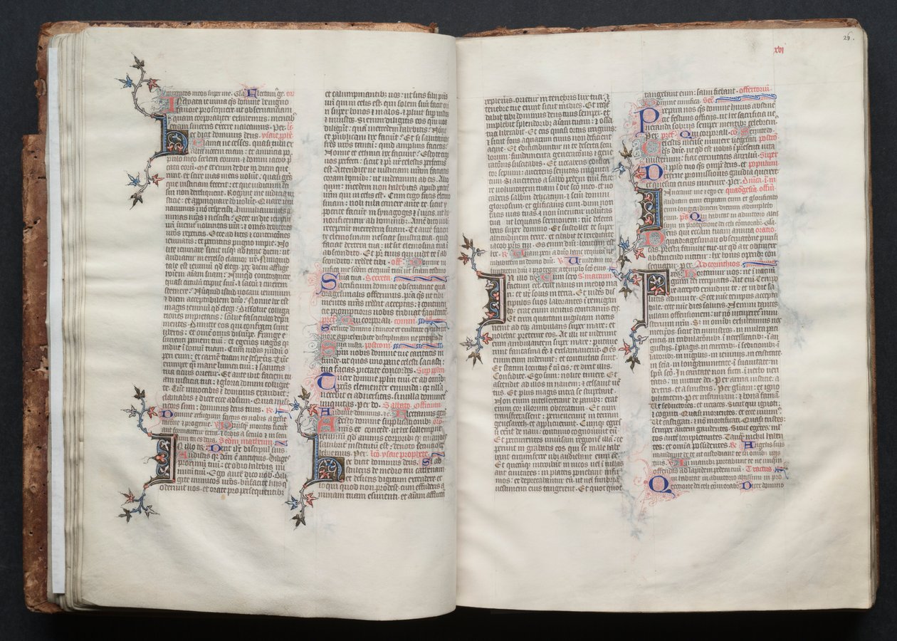 The Gotha Missal: Fol. 26r, Text, c. 1375. av Master of the Boqueteaux