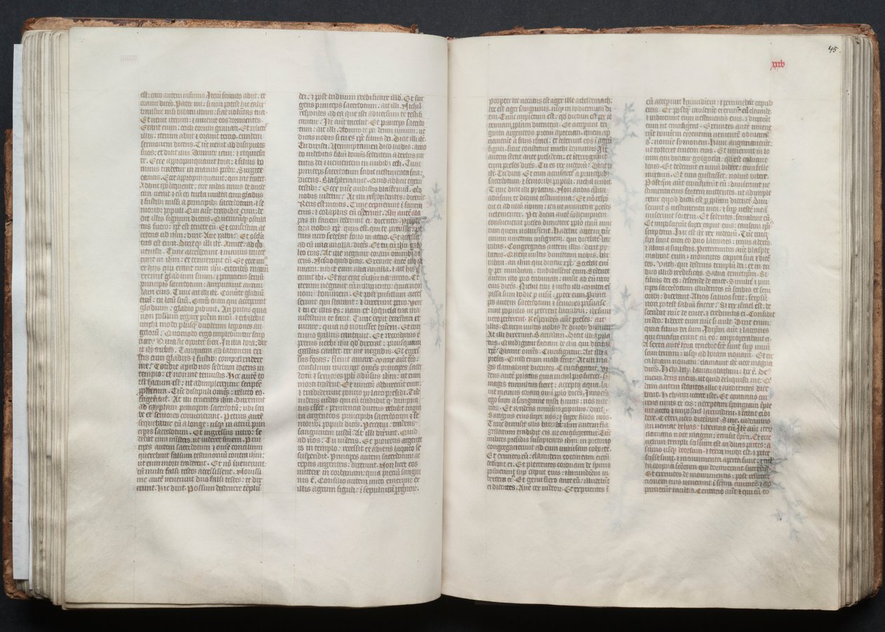 The Gotha Missal: Fol. 45r, Text, c. 1375. av Master of the Boqueteaux