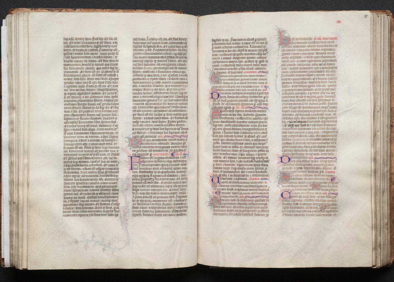 The Gotha Missal: Fol. 54v, text, c. 1375. av Master of the Boqueteaux