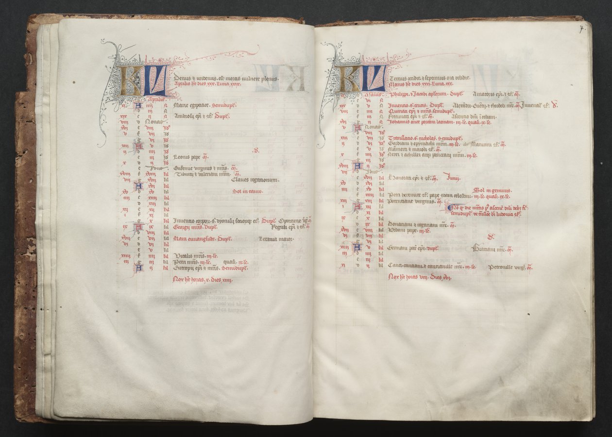 The Gotha Missal: Fol. 6v, text , c. 1375. av Master of the Boqueteaux