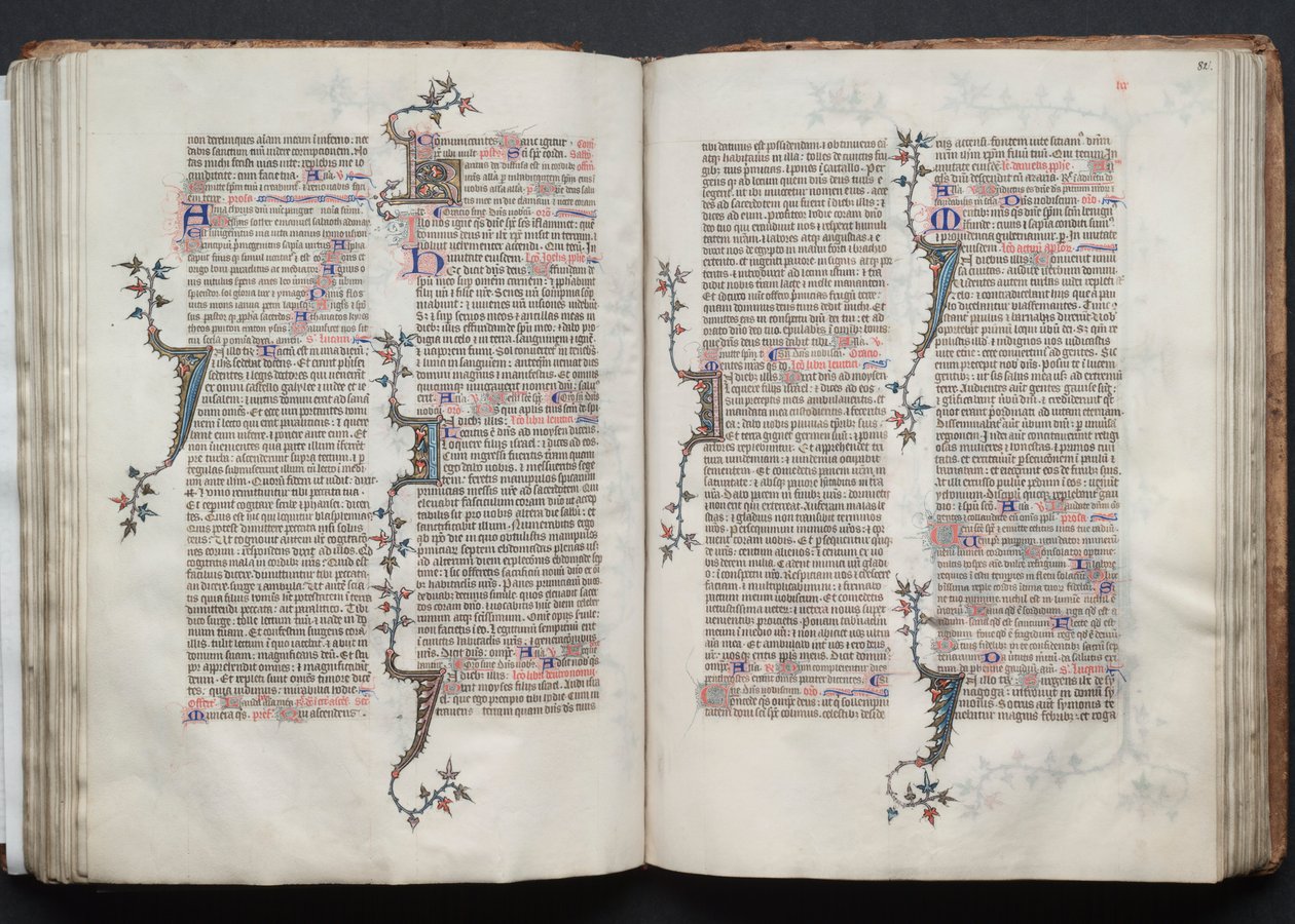 The Gotha Missal: Fol. 82r, Text, c. 1375. av Master of the Boqueteaux