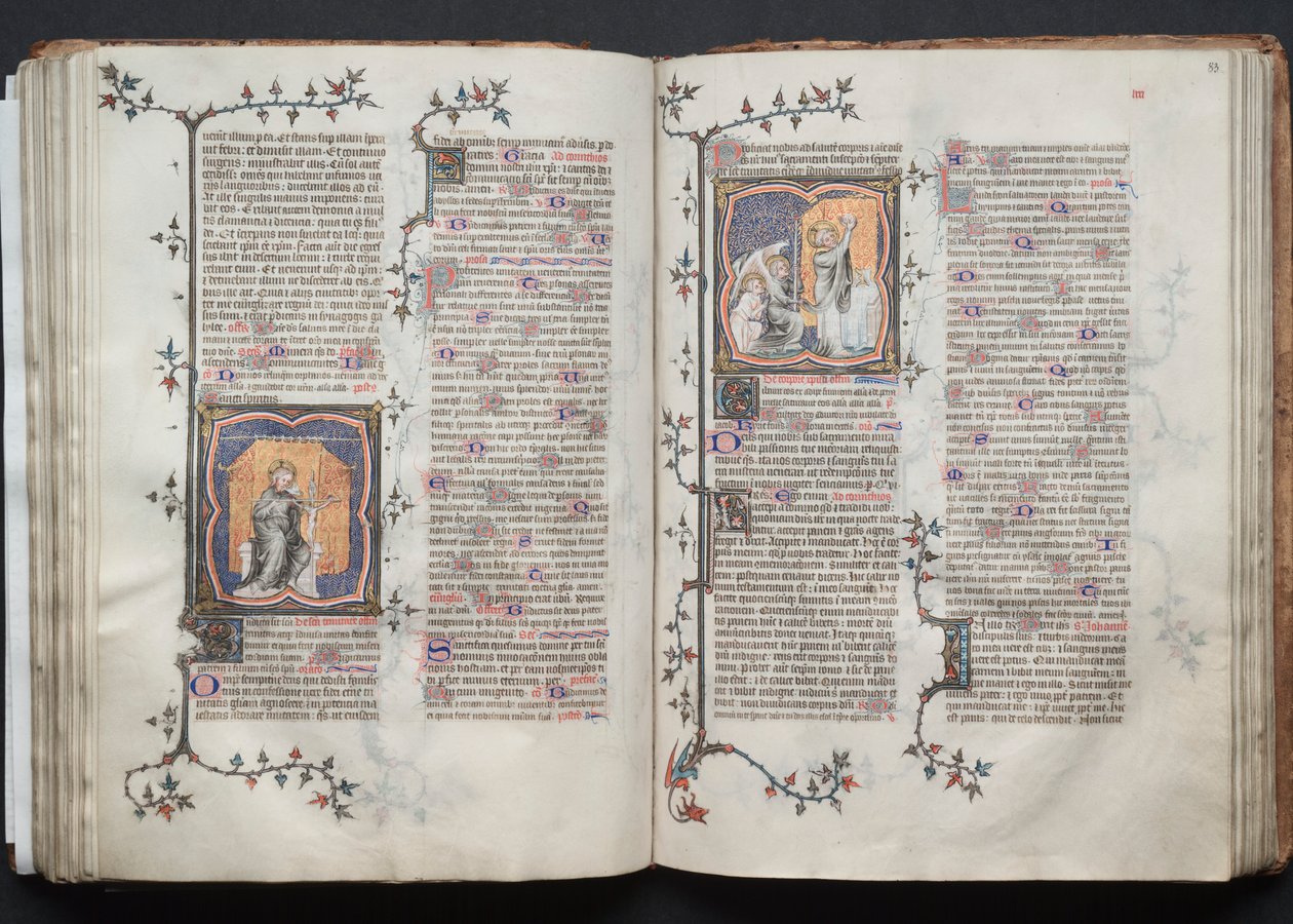The Gotha Missal: Fol. 82v, Treenigheten, ca. 1375. av Master of the Boqueteaux