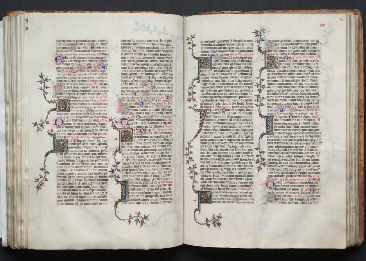 The Gotha Missal: Fol. 83v, text, c. 1375. av Master of the Boqueteaux