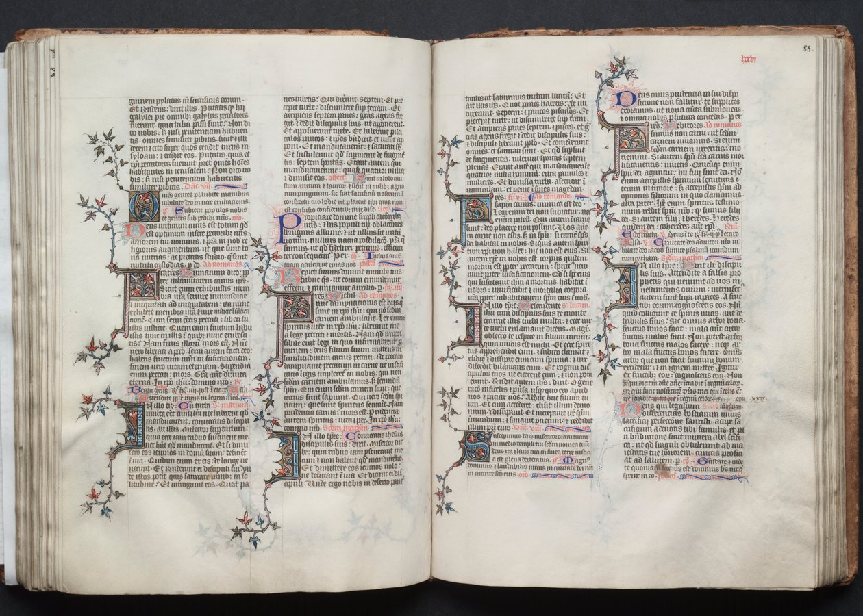 The Gotha Missal: Fol. 88r, Text, c. 1375. av Master of the Boqueteaux
