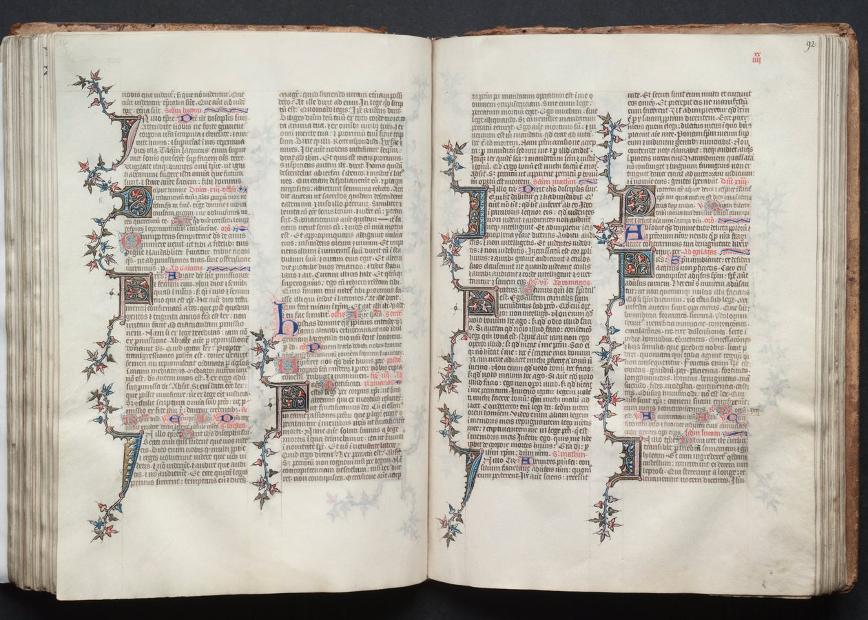 The Gotha Missal: Fol. 92r, Text, c. 1375. av Master of the Boqueteaux