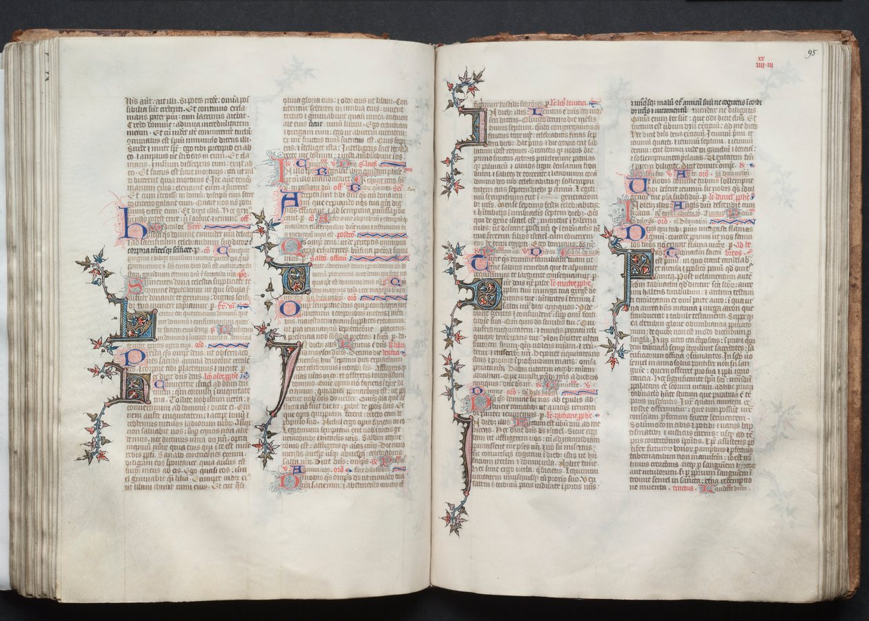 The Gotha Missal: Fol. 94v, text, c. 1375. av Master of the Boqueteaux