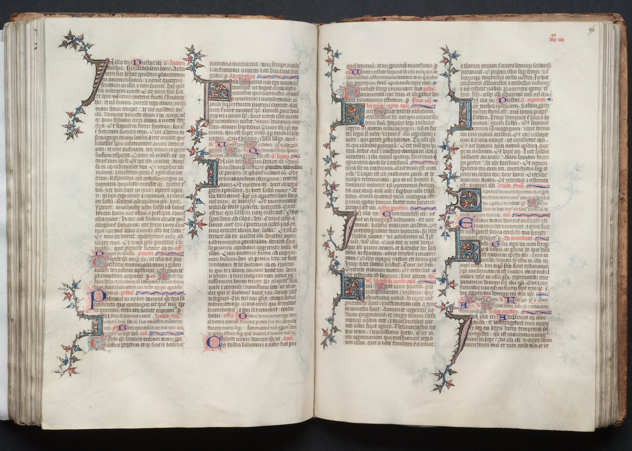 The Gotha Missal: Fol. 96r, Text, c. 1375. av Master of the Boqueteaux