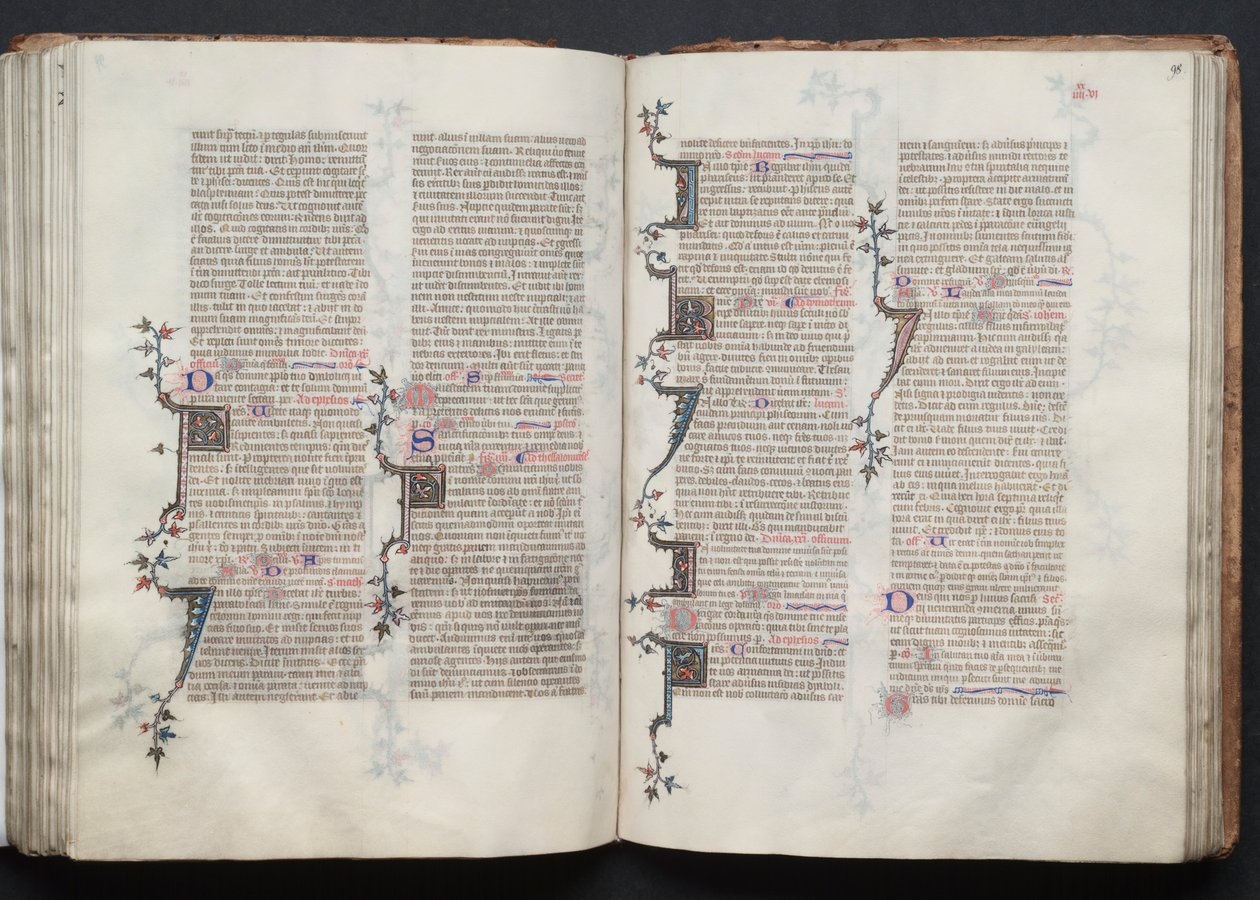 The Gotha Missal: Fol. 98r, Text, c. 1375. av Master of the Boqueteaux