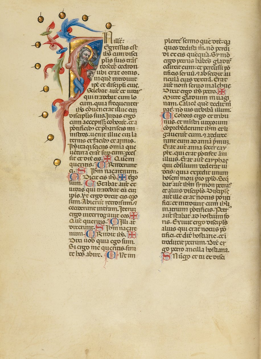 Inledande del I: Johannes Evangelisten av Master of the Brussels Initials