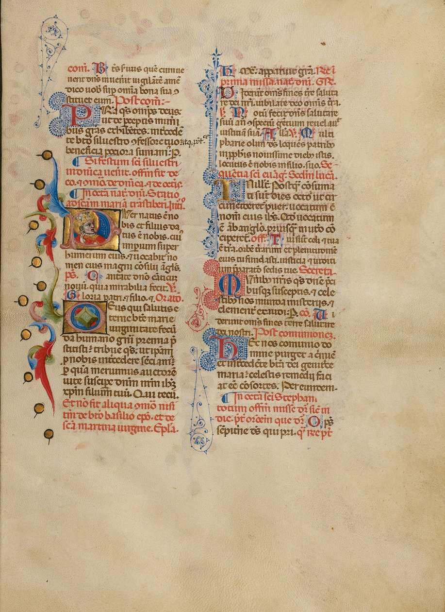 Initial P: En välsignelse från påven av Master of the Brussels Initials