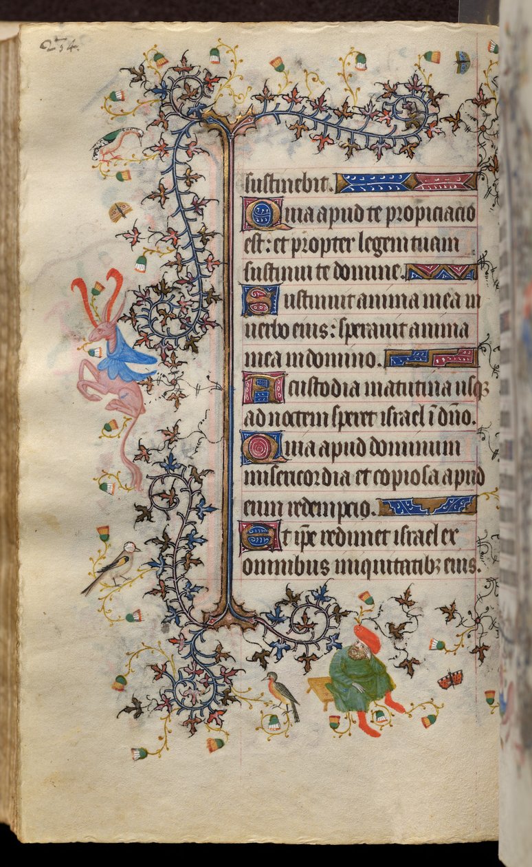 Timmar av Karl den ädle, kung av Navarra (1361-1425): fol. 117v, Text av Master of the Brussels Initials and Associates