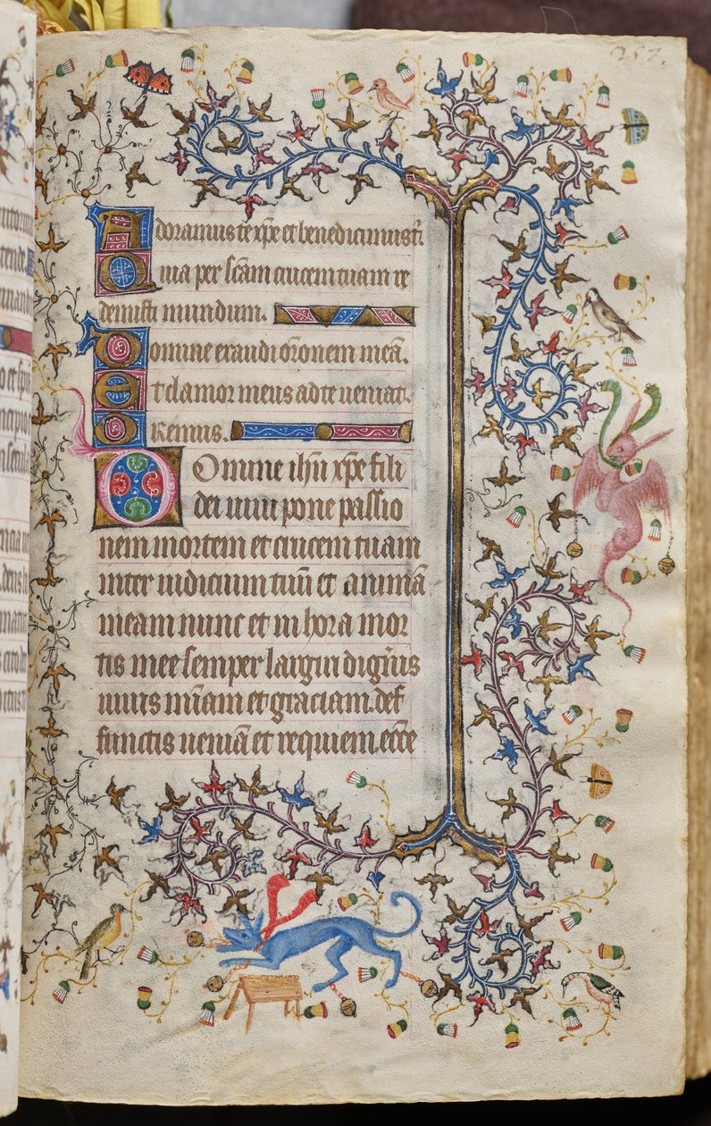 Timmar av Karl den ädle, kung av Navarra (1361-1425): fol. 129r, Text av Master of the Brussels Initials and Associates