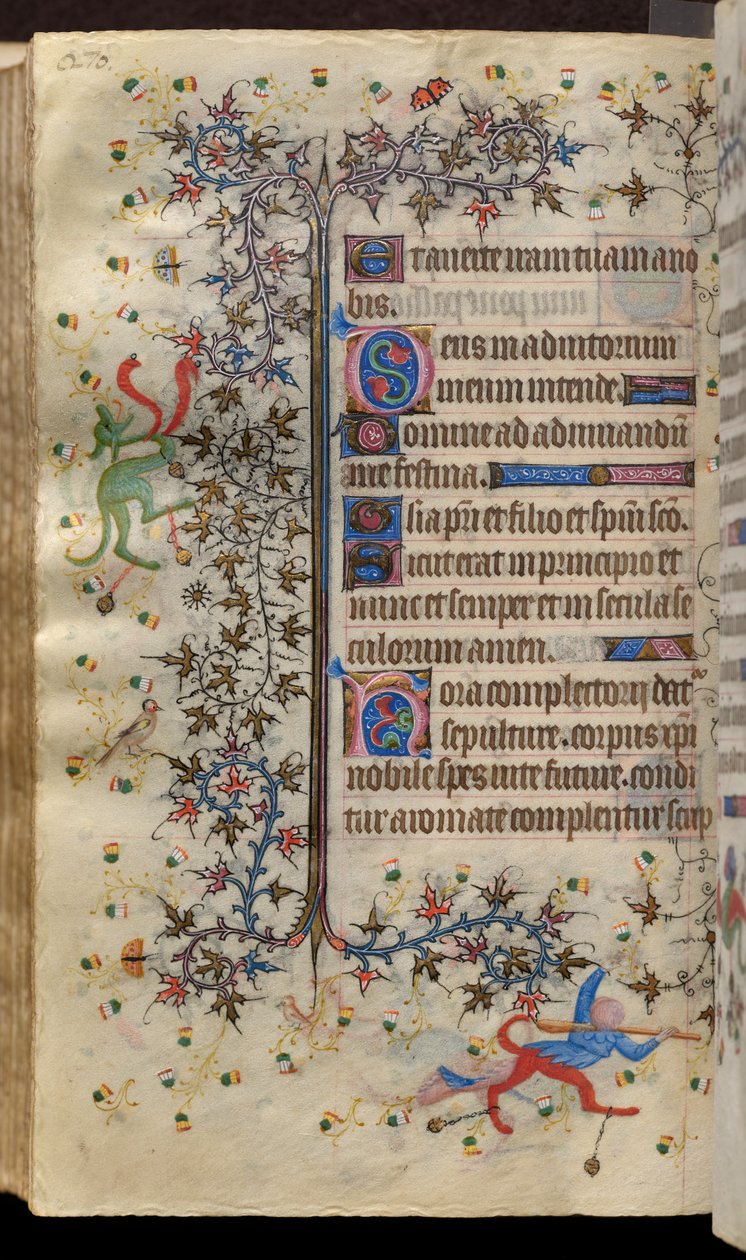 Timmar av Karl den ädle, kung av Navarra (1361-1425): fol. 135v, Text av Master of the Brussels Initials and Associates