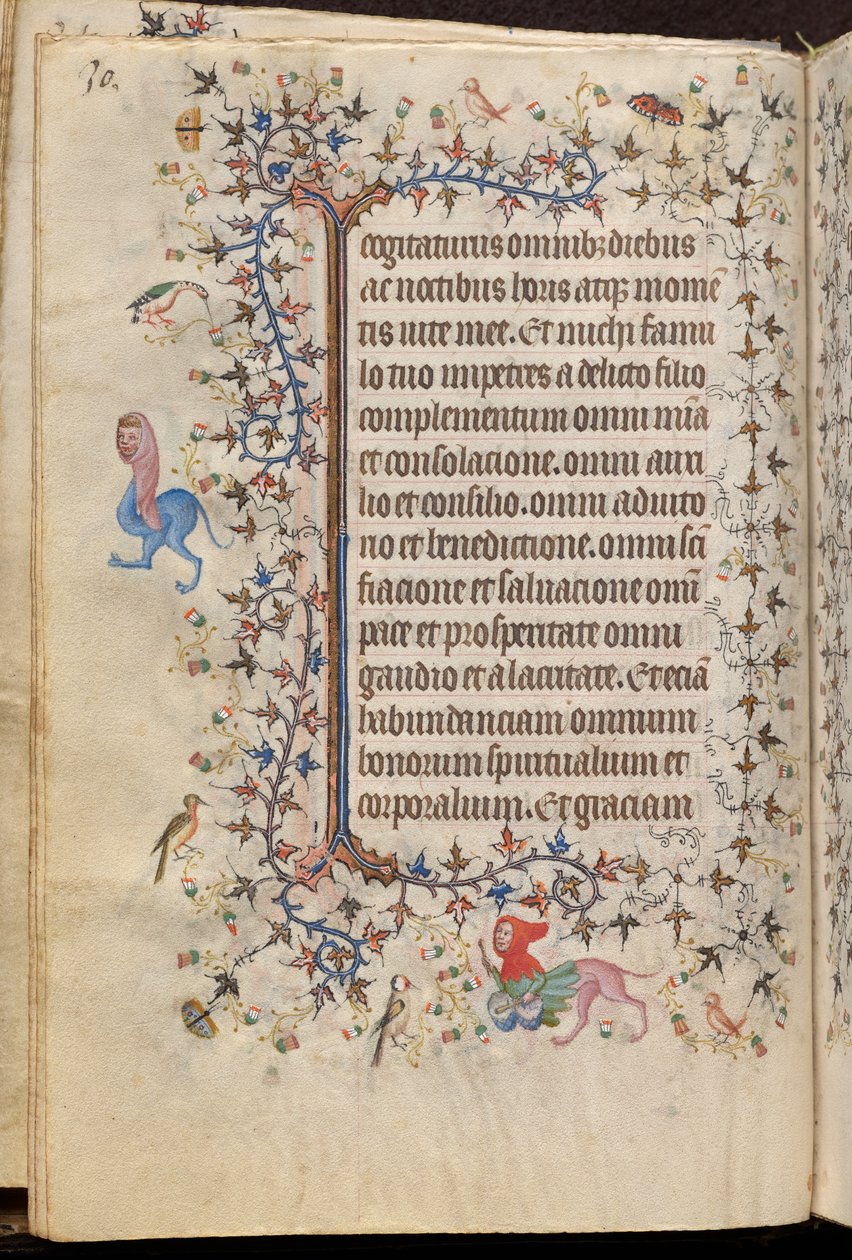 Timmar av Karl den ädle, kung av Navarra (1361-1425): fol. 15v, Text av Master of the Brussels Initials and Associates