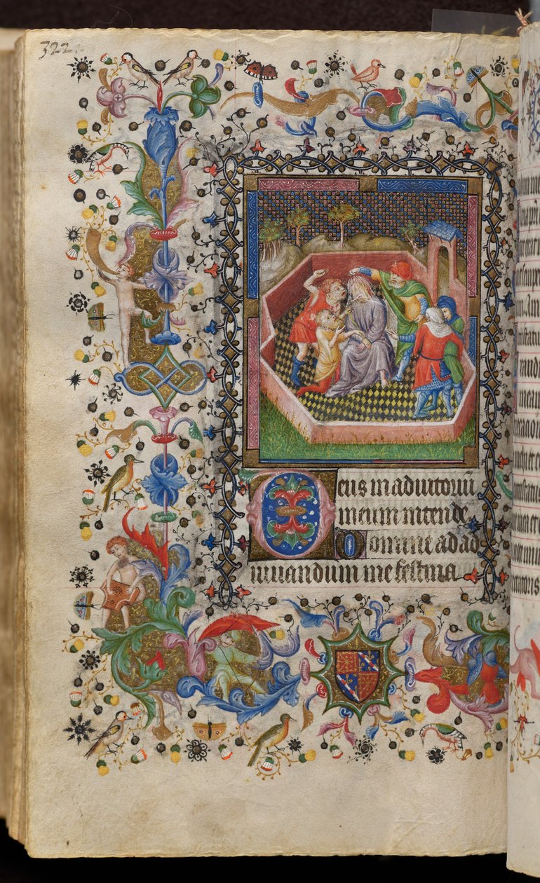 Timmar av Karl den ädle, kung av Navarra (1361-1425): fol. 161v, Hån mot Kristus av Master of the Brussels Initials and Associates