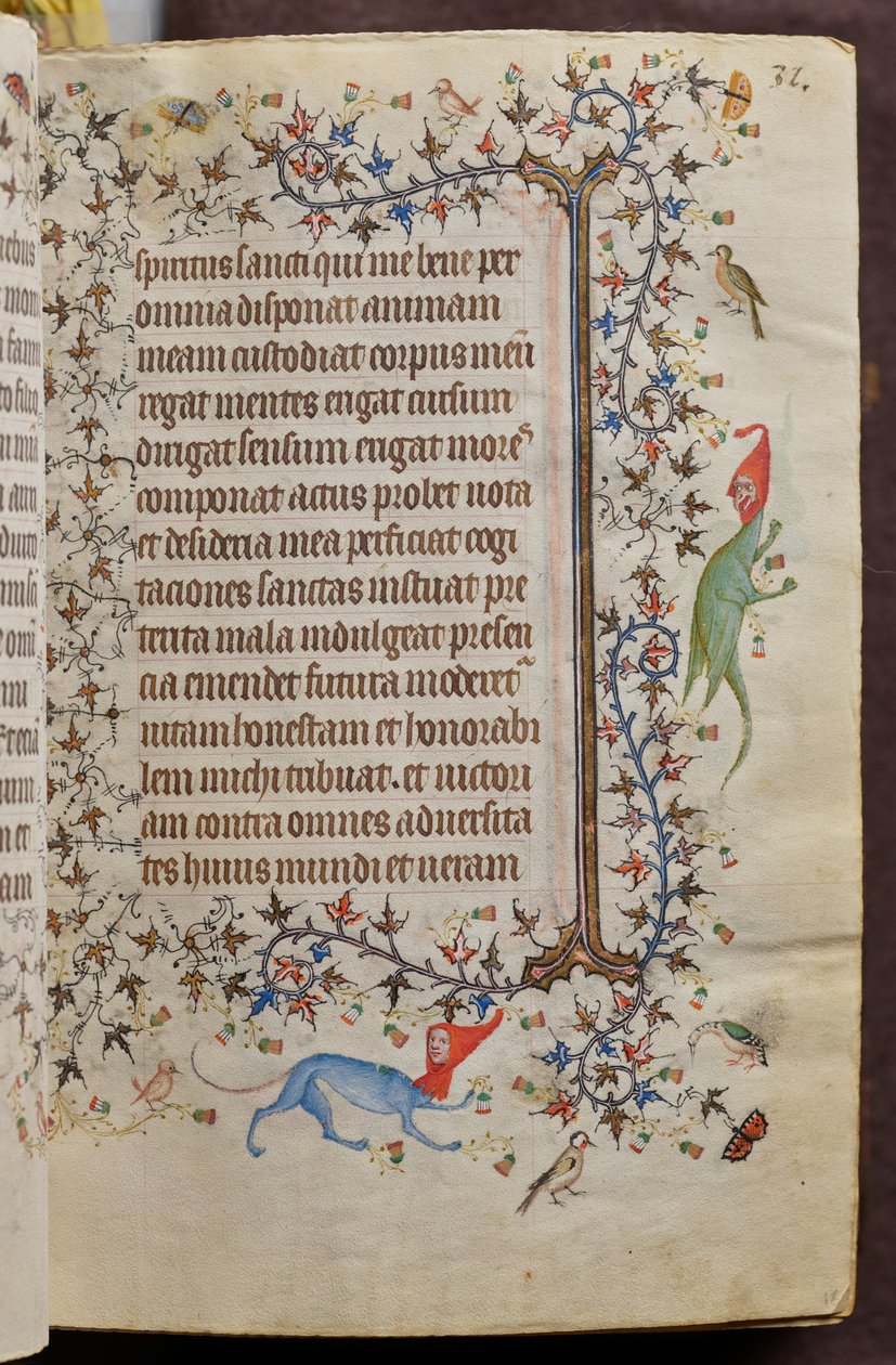Timmar av Karl den ädle, kung av Navarra (1361-1425): fol. 16r, Text av Master of the Brussels Initials and Associates