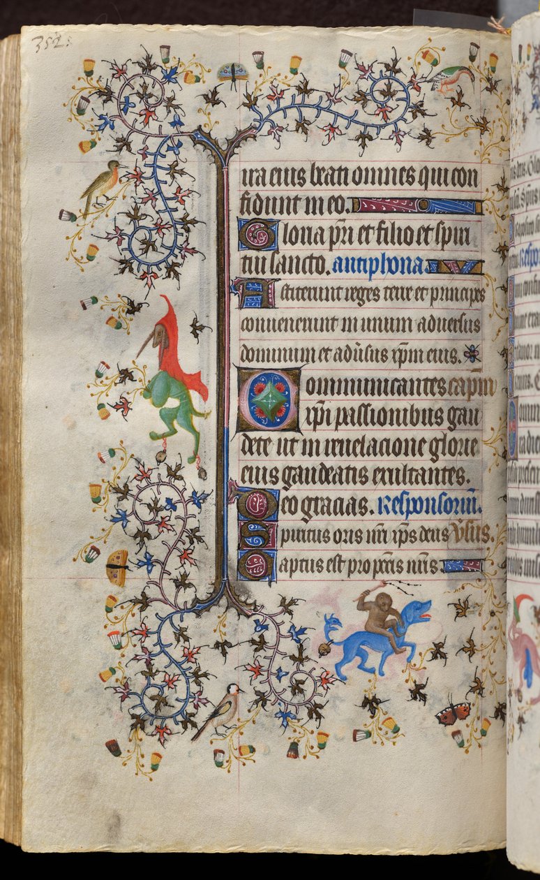 Timmar av Karl den ädle, kung av Navarra (1361-1425): fol. 171v, Text av Master of the Brussels Initials and Associates