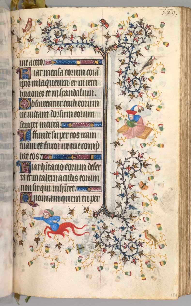 Timmar av Karl den ädle, kung av Navarra (1361-1425): fol. 189r, Text av Master of the Brussels Initials and Associates