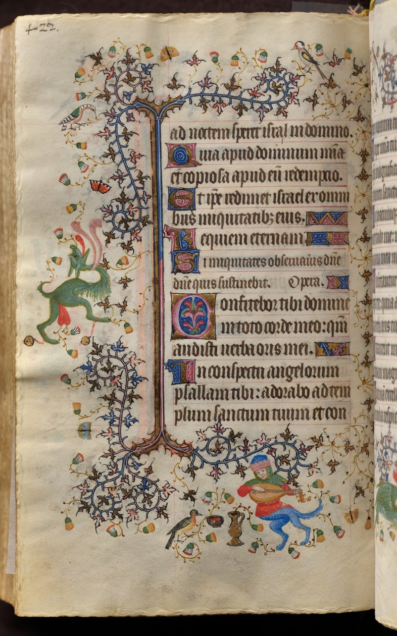 Timmar av Karl den ädle, kung av Navarra (1361-1425): fol. 205v, Text av Master of the Brussels Initials and Associates
