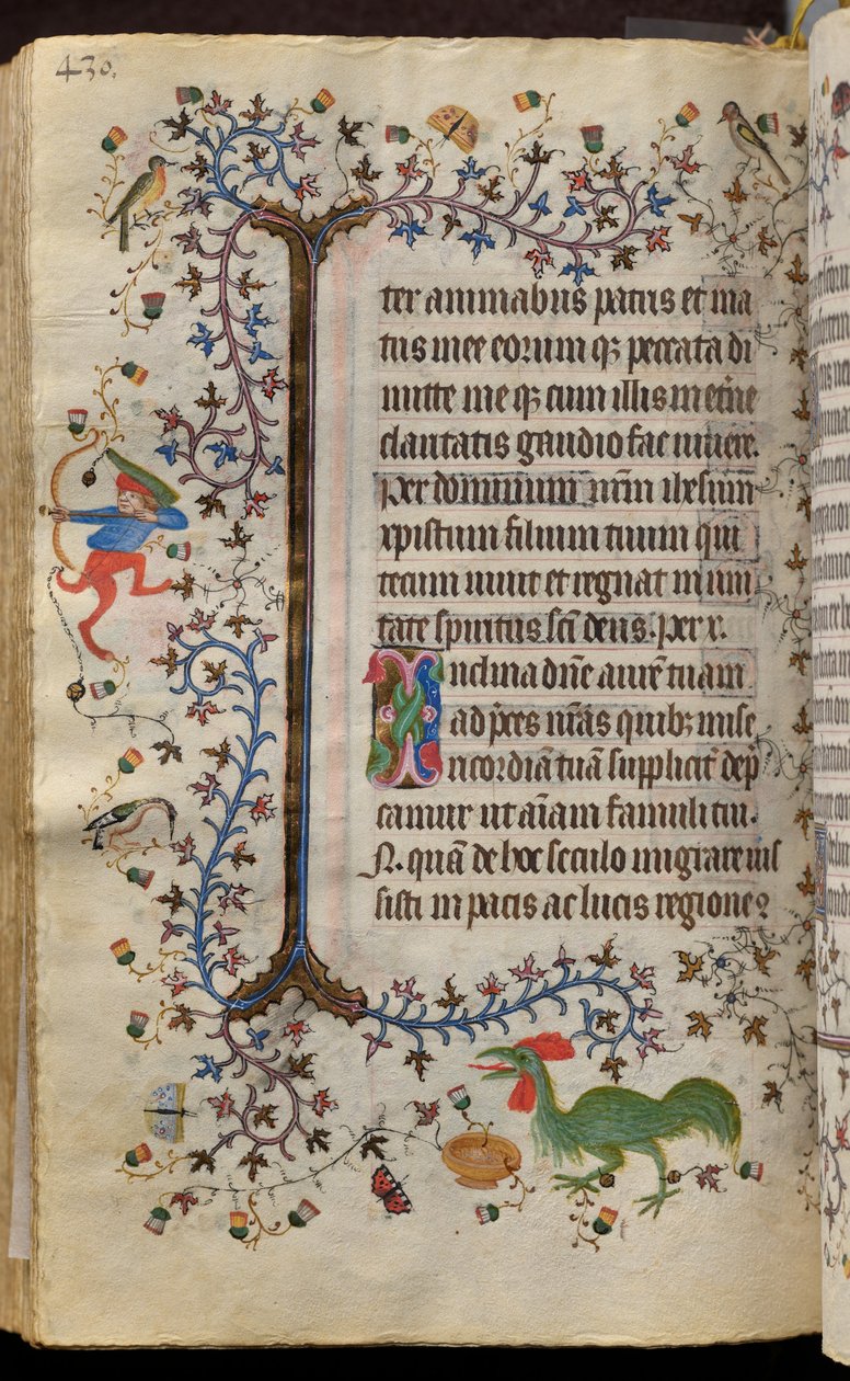 Timmar av Karl den ädle, kung av Navarra (1361-1425): fol. 209v, Text av Master of the Brussels Initials and Associates