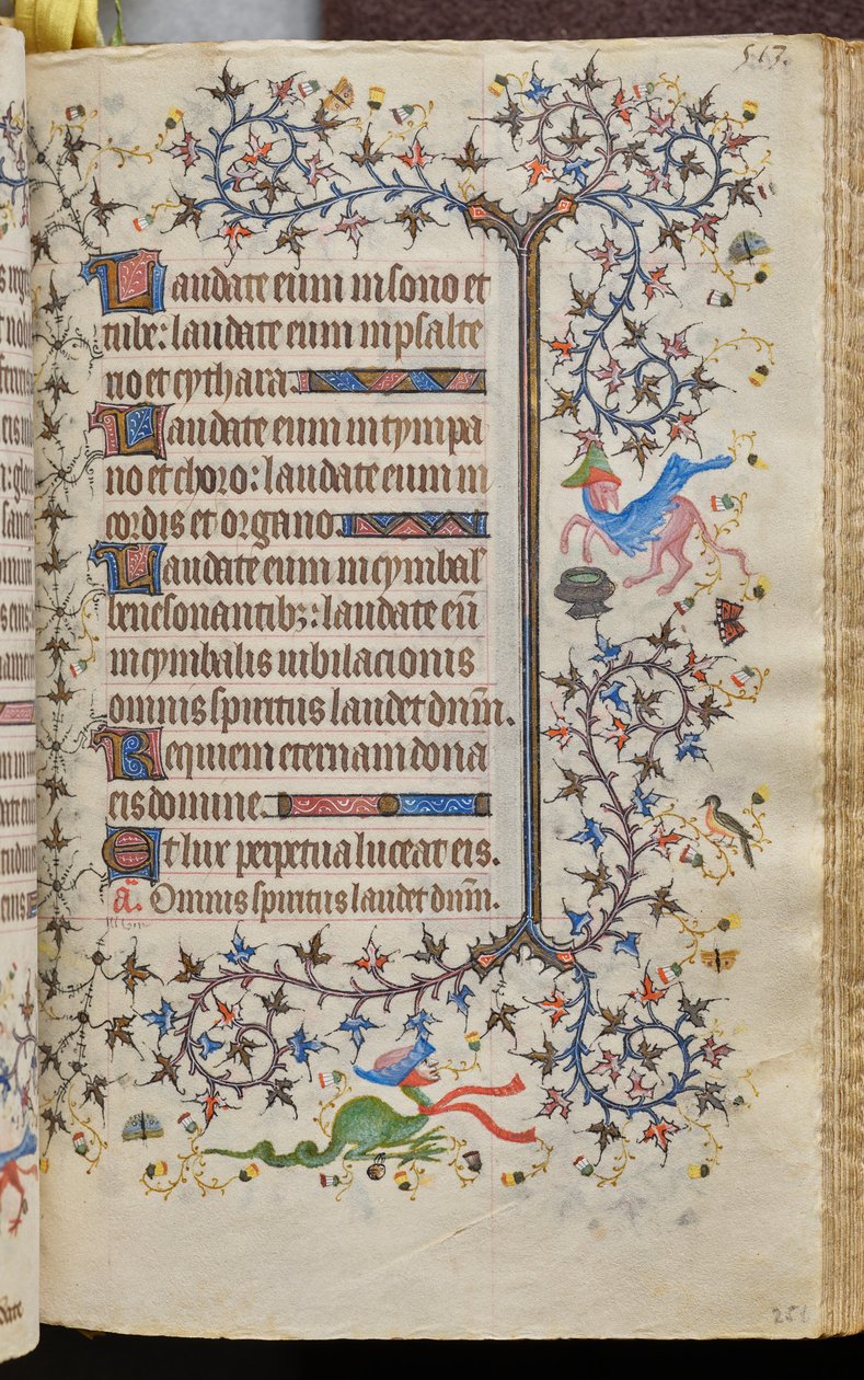 Timmar av Karl den ädle, kung av Navarra (1361-1425): fol. 251r, Text av Master of the Brussels Initials and Associates