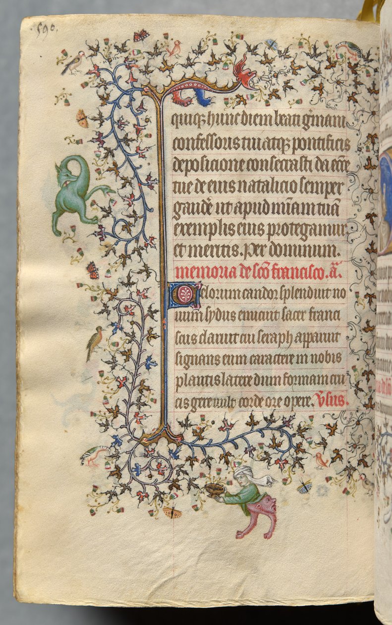 Timmar av Karl den ädle, kung av Navarra (1361-1425): fol. 289v, Text av Master of the Brussels Initials and Associates