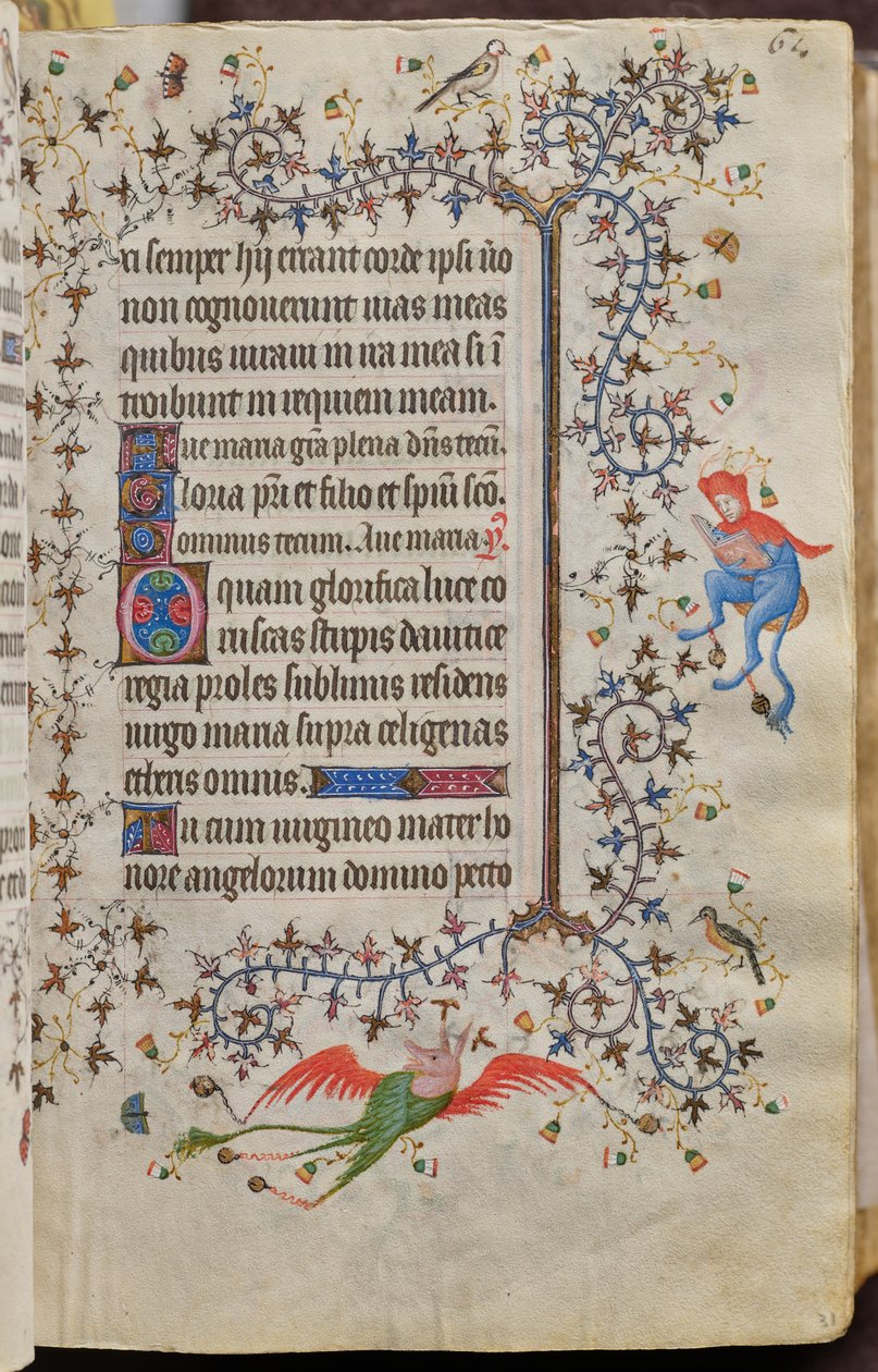 Timmar av Karl den ädle, kung av Navarra (1361-1425): fol. 31r, Text av Master of the Brussels Initials and Associates