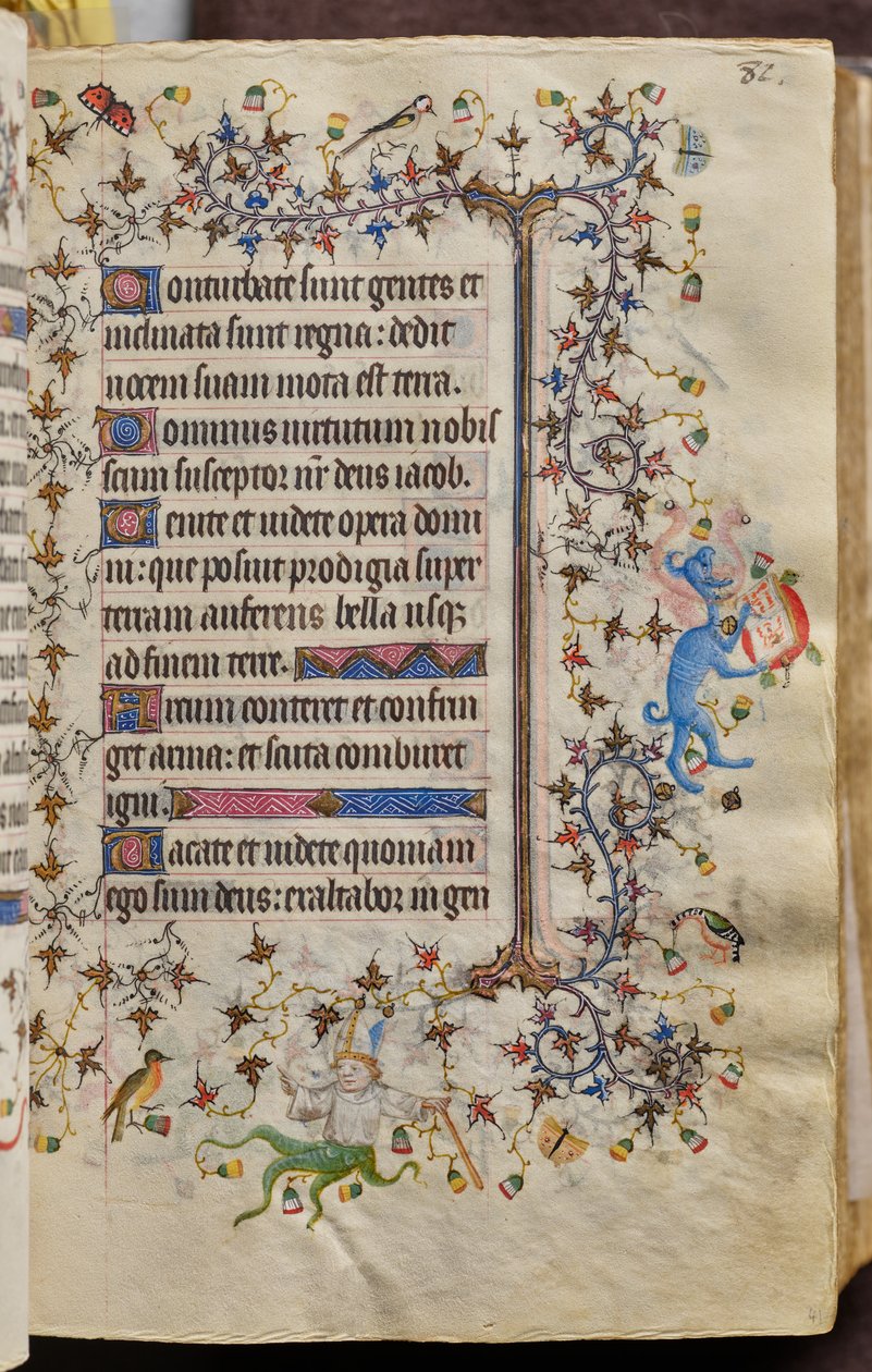 Timmar av Karl den ädle, kung av Navarra (1361-1425): fol. 41r, Text av Master of the Brussels Initials and Associates
