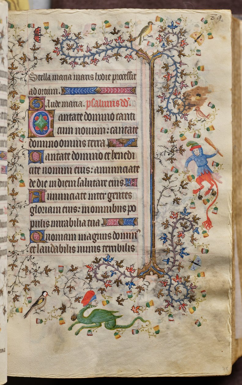 Timmar av Karl den ädle, kung av Navarra (1361-1425): fol. 45r, Text av Master of the Brussels Initials and Associates