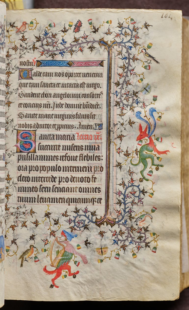 Timmar av Karl den ädle, kung av Navarra (1361-1425): fol. 51r, Text av Master of the Brussels Initials and Associates