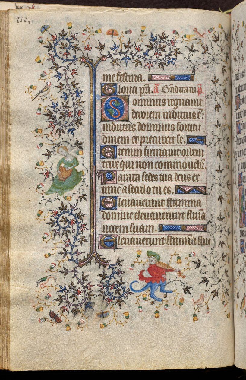 Timmar av Karl den ädle, kung av Navarra (1361-1425): fol. 55v, Text av Master of the Brussels Initials and Associates