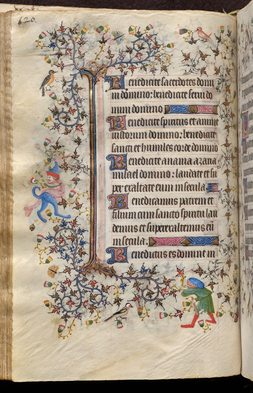 Timmar av Karl den ädle, kung av Navarra (1361-1425): fol. 60v, Text av Master of the Brussels Initials and Associates