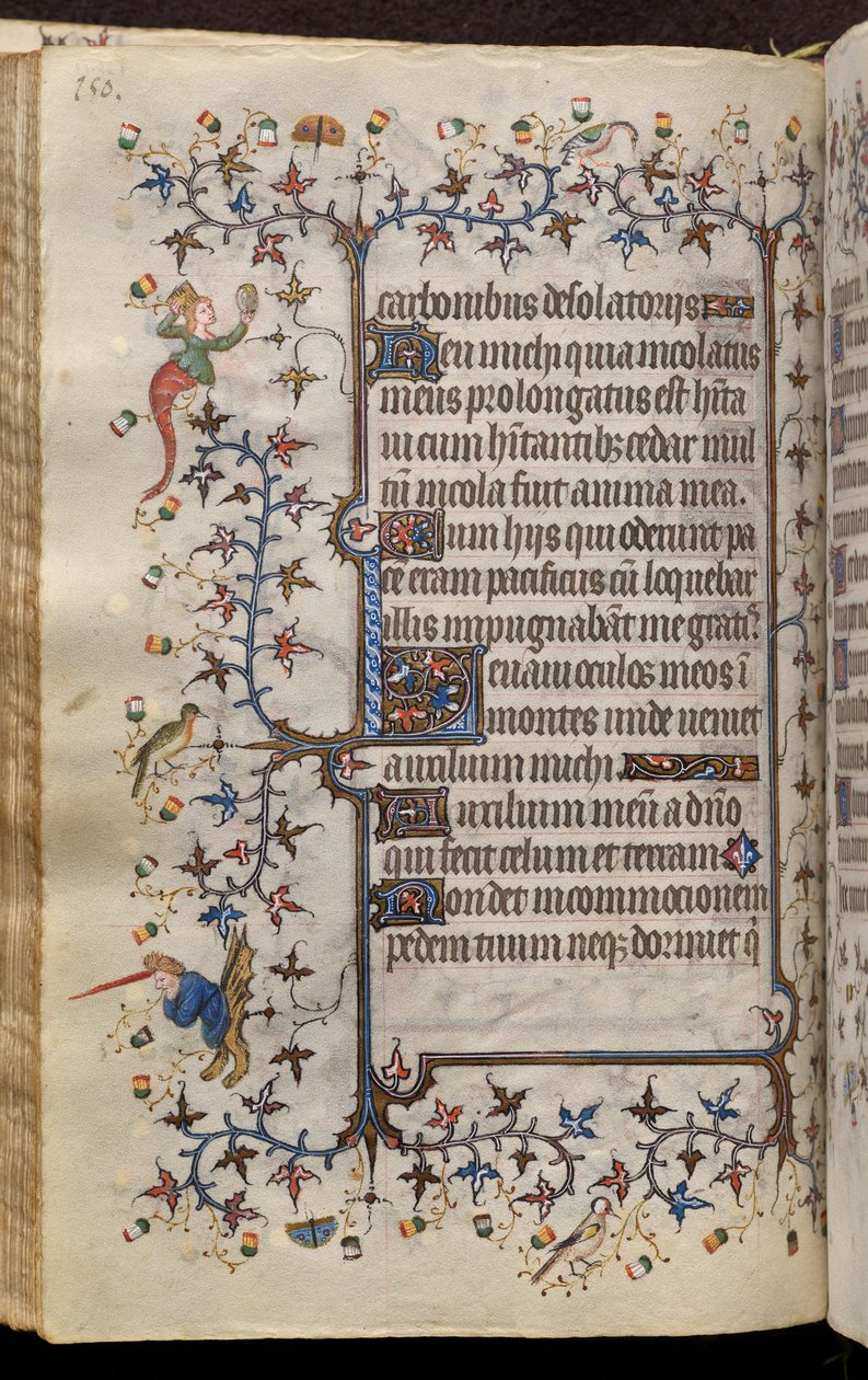 Timmar av Karl den ädle, kung av Navarra (1361-1425): fol. 75v, Text av Master of the Brussels Initials and Associates