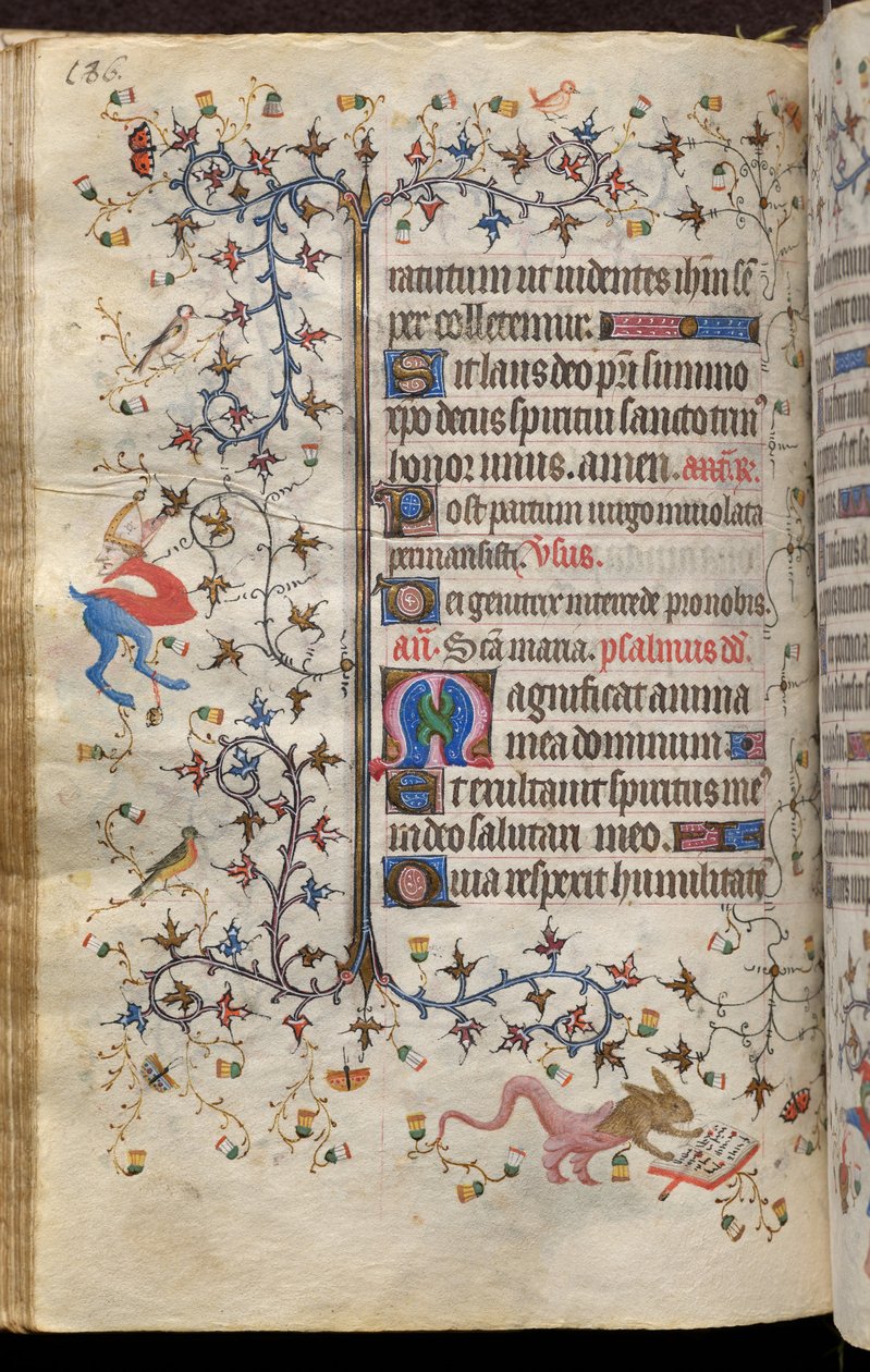 Timmar av Karl den ädle, kung av Navarra (1361-1425): fol. 93v, Text av Master of the Brussels Initials and Associates
