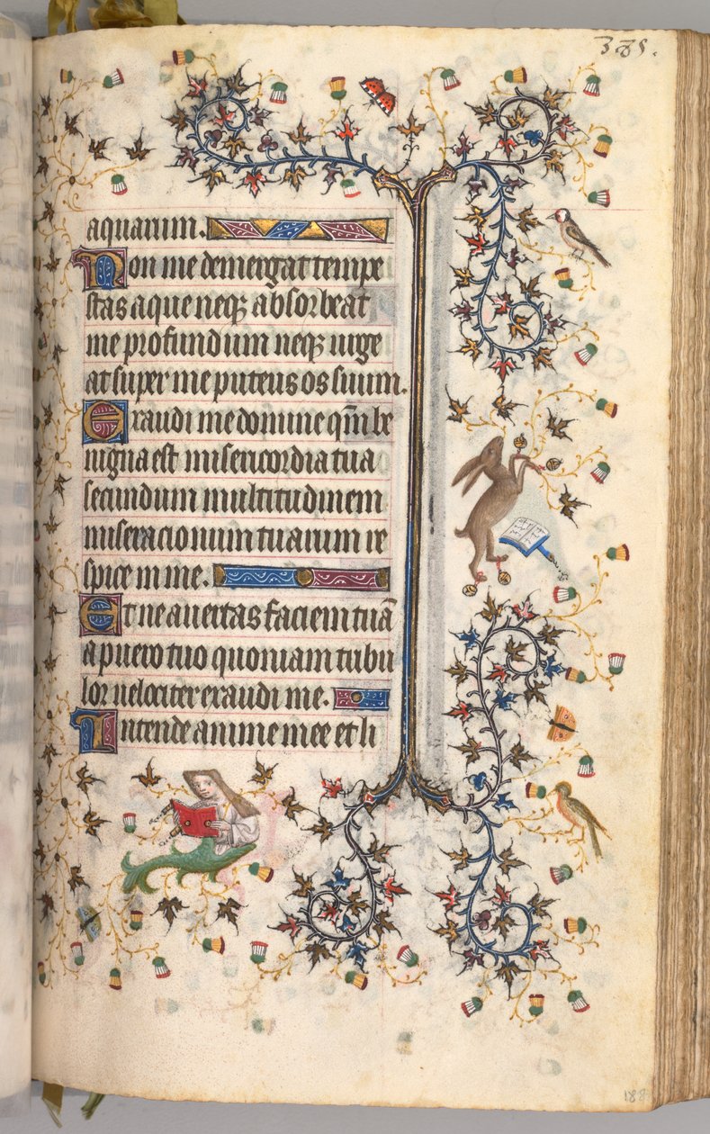 Timmar för Karl den ädle, kung av Navarra 1361-1425: fol. 188r, Text, ca. 1405. av Master of the Brussels Initials and Associates
