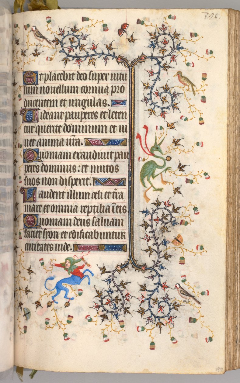 Timmar för Karl den ädle, kung av Navarra 1361-1425: fol. 190r, Text, ca. 1405. av Master of the Brussels Initials and Associates
