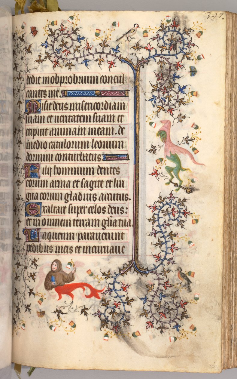 Timmar för Karl den ädle, kung av Navarra 1361-1425: fol. 193r, Text, ca. 1405. av Master of the Brussels Initials and Associates