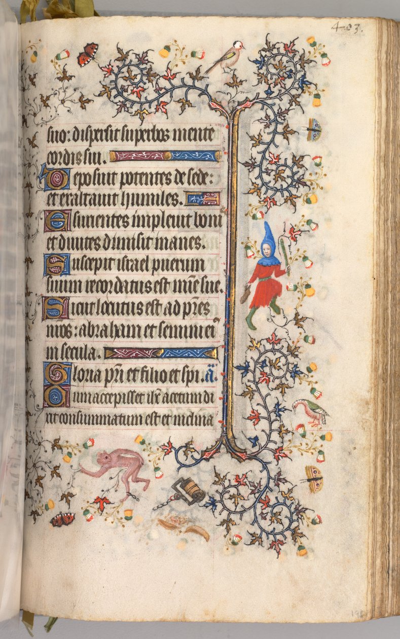 Timmar för Karl den ädle, kung av Navarra 1361-1425: fol. 196r, Text, ca. 1405. av Master of the Brussels Initials and Associates