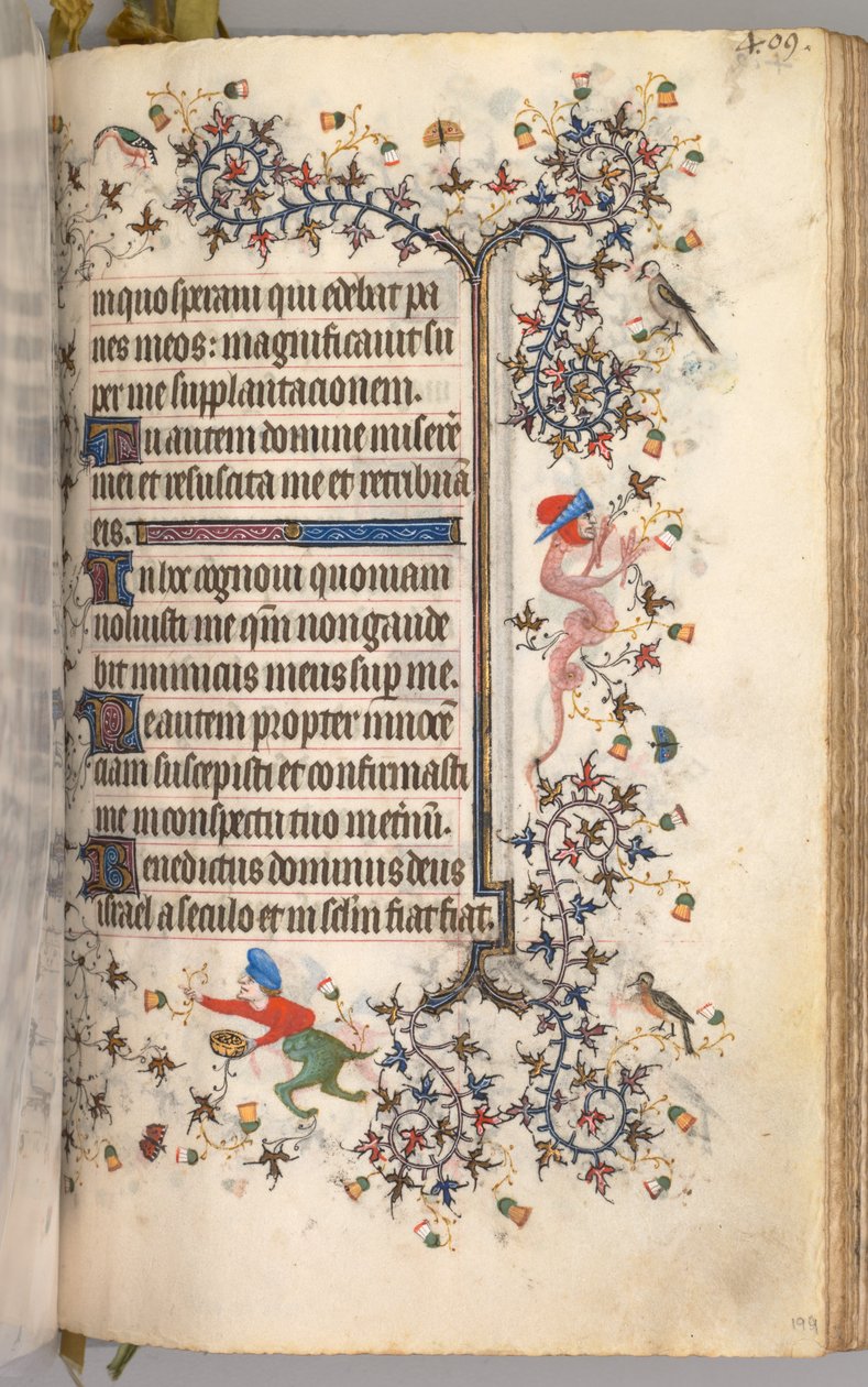 Timmar för Karl den ädle, kung av Navarra 1361-1425: fol. 199r, Text, ca. 1405. av Master of the Brussels Initials and Associates