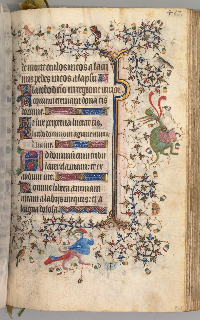Timmar för Karl den ädle, kung av Navarra 1361-1425: fol. 203r, Text, c. 1405. av Master of the Brussels Initials and Associates
