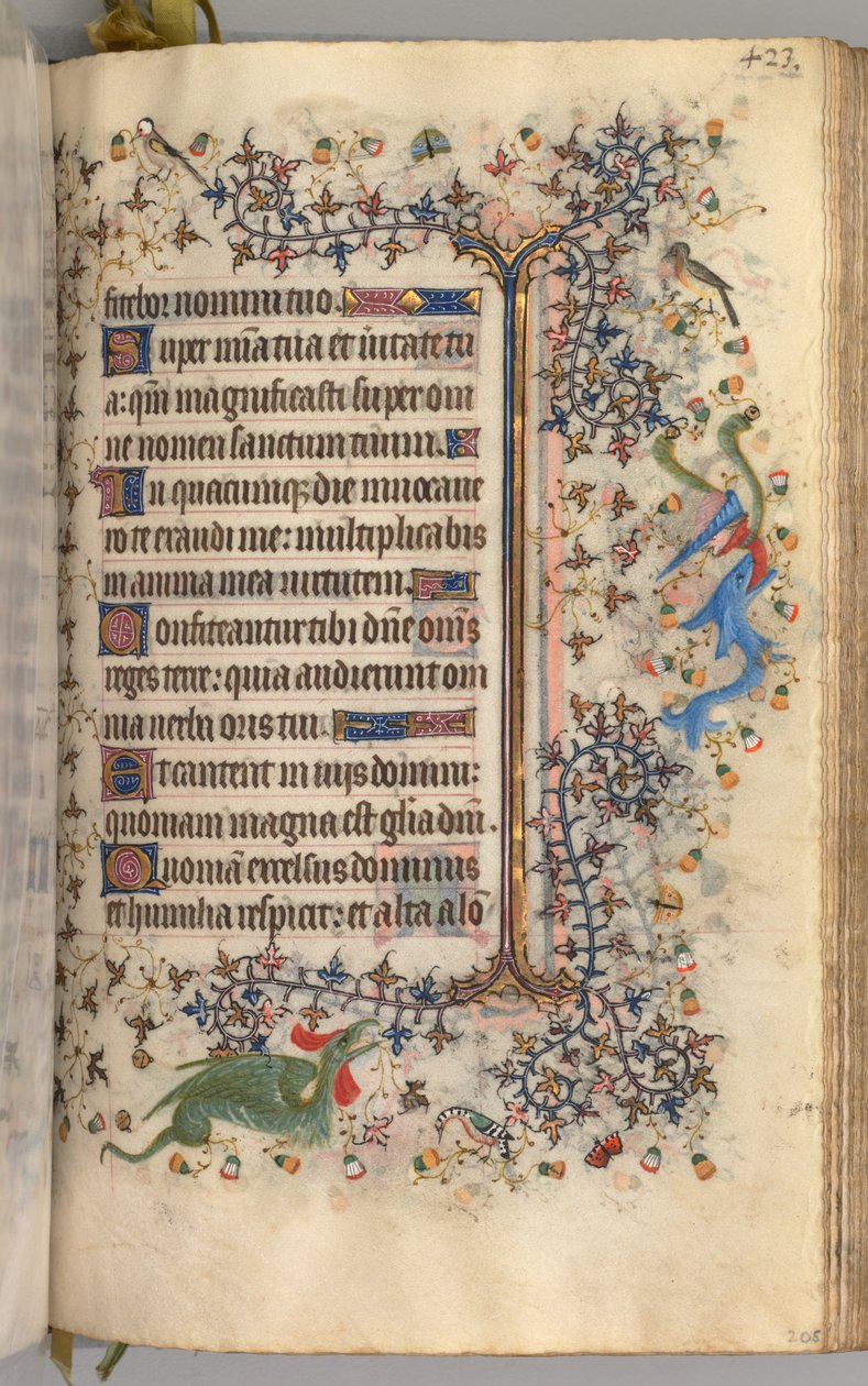 Timmar för Karl den ädle, kung av Navarra 1361-1425: fol. 206r, Text, c. 1405. av Master of the Brussels Initials and Associates