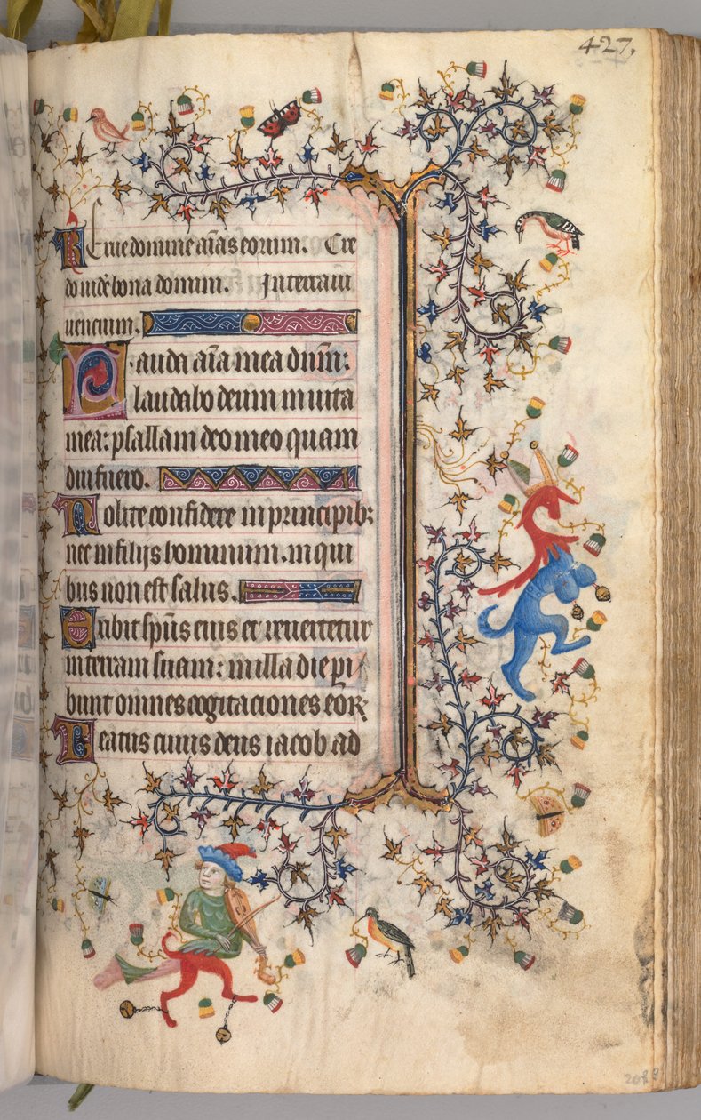 Timmar för Karl den ädle, kung av Navarra 1361-1425: fol. 208r, Text, ca. 1405. av Master of the Brussels Initials and Associates